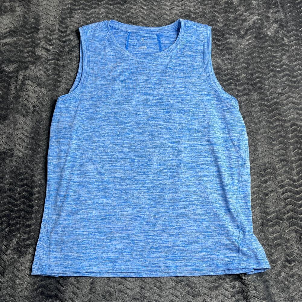 Danskin Dri-More Womens Top Fitted Sleeveless Size L T-shirt Blue